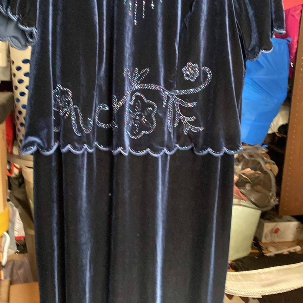 R&M Richard Very Elegant sparkle  Velvet Evening MIDI   Dress size 18W - Picture 10 of 16